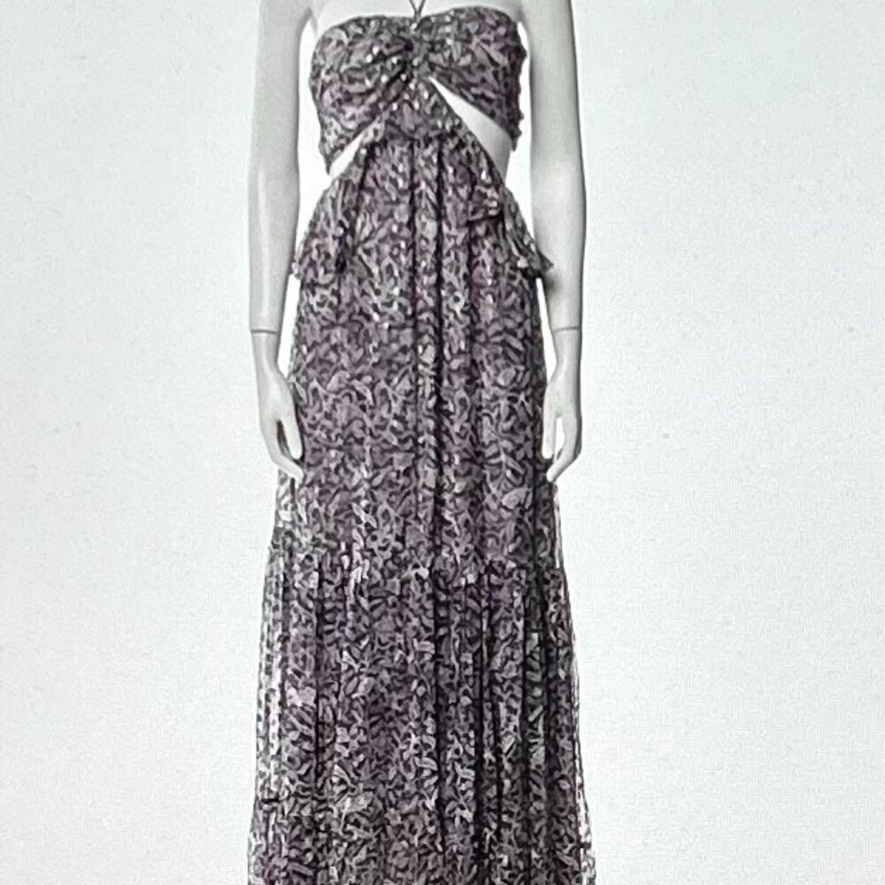 Rococo Sand Floral Print Long Dress Size M